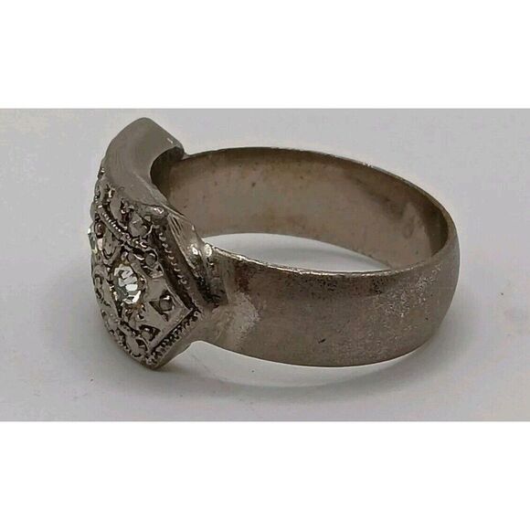 5/$25 Vintage 1990 Avon Out of the Past Ring Art Deco Antique Style - Size 8 - Picture 4 of 7